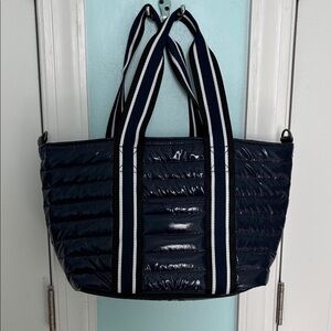 Think Royln Navy Quilted Tote Bag